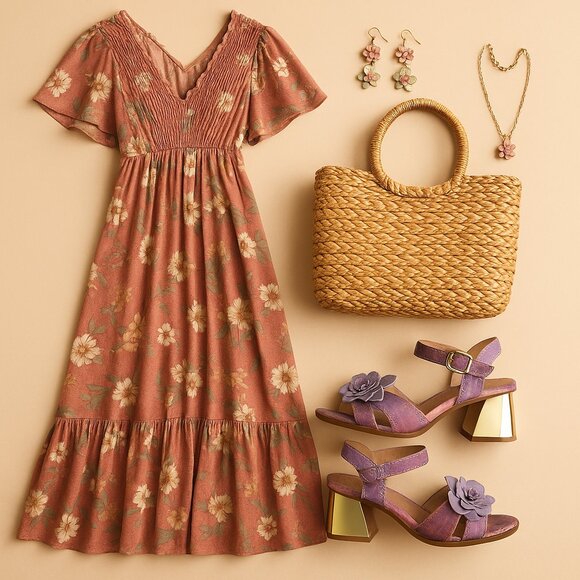 L’Artiste by Spring Step Sandals – Handcrafted Leather Floral Heel - Picture 3 of 14